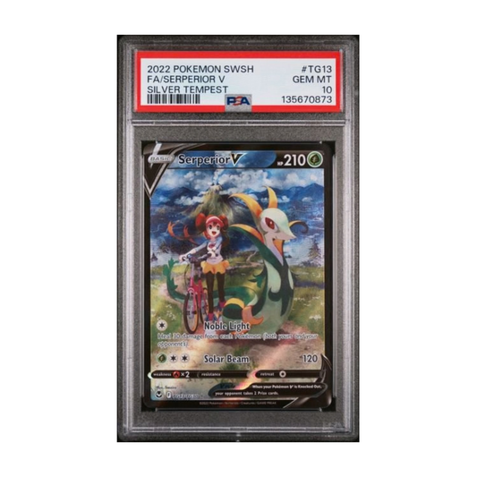 Pokemon Serperior V Full Art PSA 10 graded trading card.