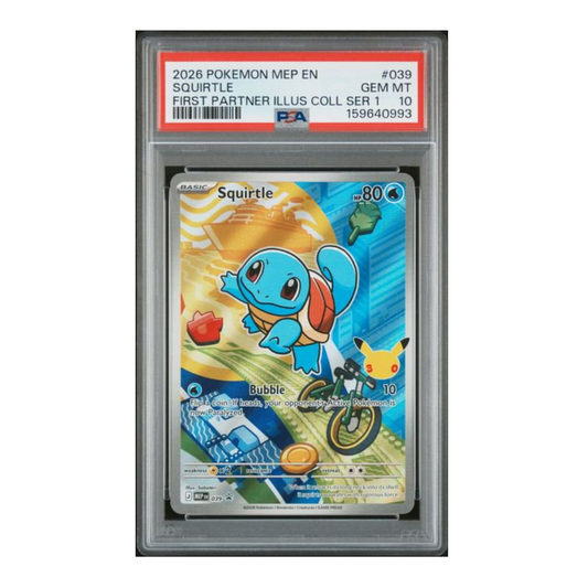 Pokemon Squirtle First Part PSA 10 graded trading card