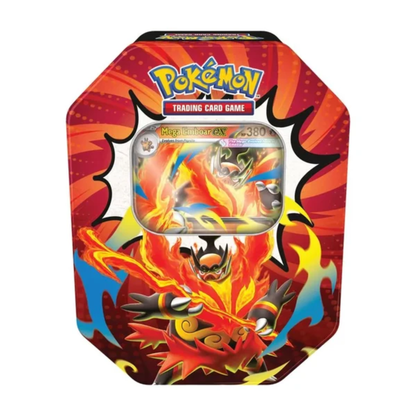 Pokemon TCG Ascended Heroes Mega Emboar EX Tin Pokemon trading card product