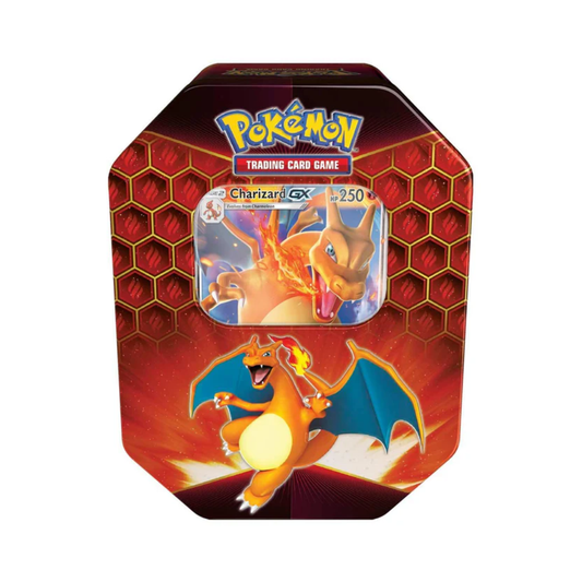 Pokemon TCG Hidden Fates Charizard Tin with Pokemon booster packs and promo card