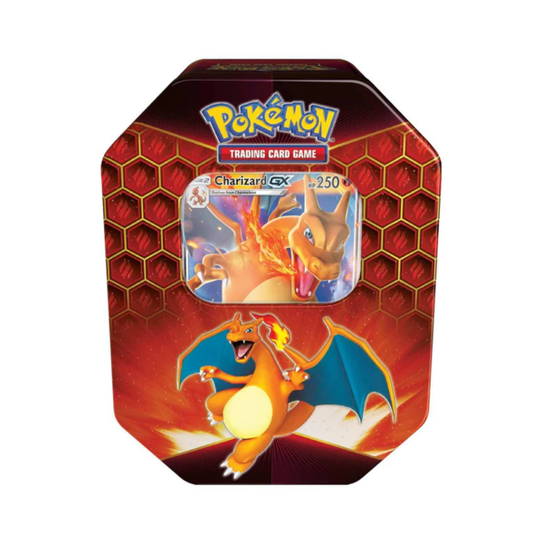 Pokemon TCG Hidden Fates Charizard Tin with Pokemon booster packs and promo card