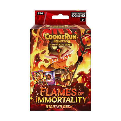 CookieRun Braverse TCG ST-06 Flames of Immortality Red Starter Deck with 60 trading cards