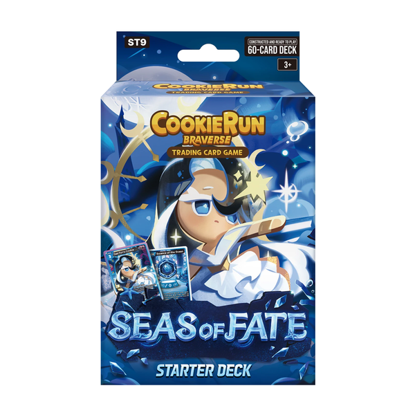 CookieRun Braverse TCG ST-09 Seas of Fate Blue Starter Deck with 60 trading cards
