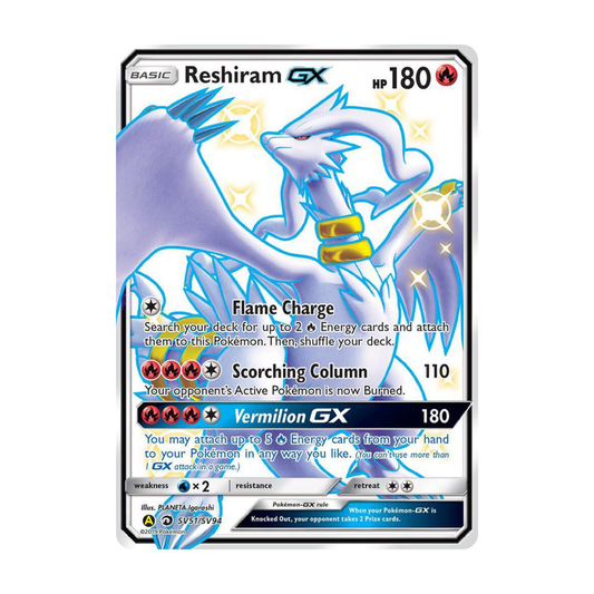 Pokemon Reshiram GX Full Art PSA 10 graded trading card.