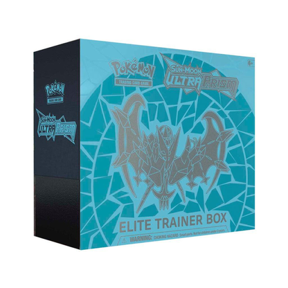 Pokemon TCG Sun and Moon Ultra Prism Elite Trainer Box with booster packs and accessories