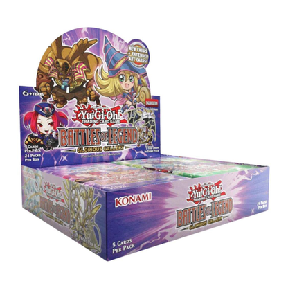Yu-Gi-Oh! TCG Battles of Legend: Glorious Gallery Booster Box sealed card game box with yugioh booster packs and Yu-Gi-Oh! cards packs for collectors and players