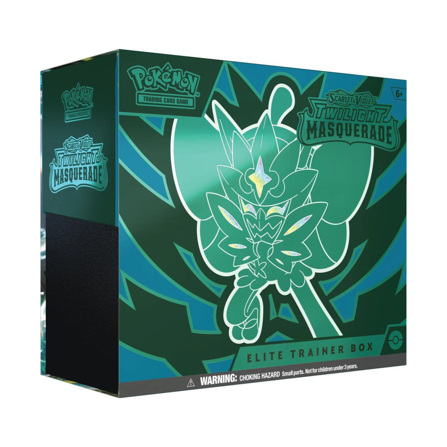 Pokemon TCG Scarlet and Violet Twilight Masquerade Elite Trainer Box with booster packs and accessories