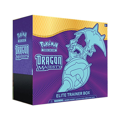 Pokemon TCG Dragon Majesty Elite Trainer Box with booster packs and card accessories