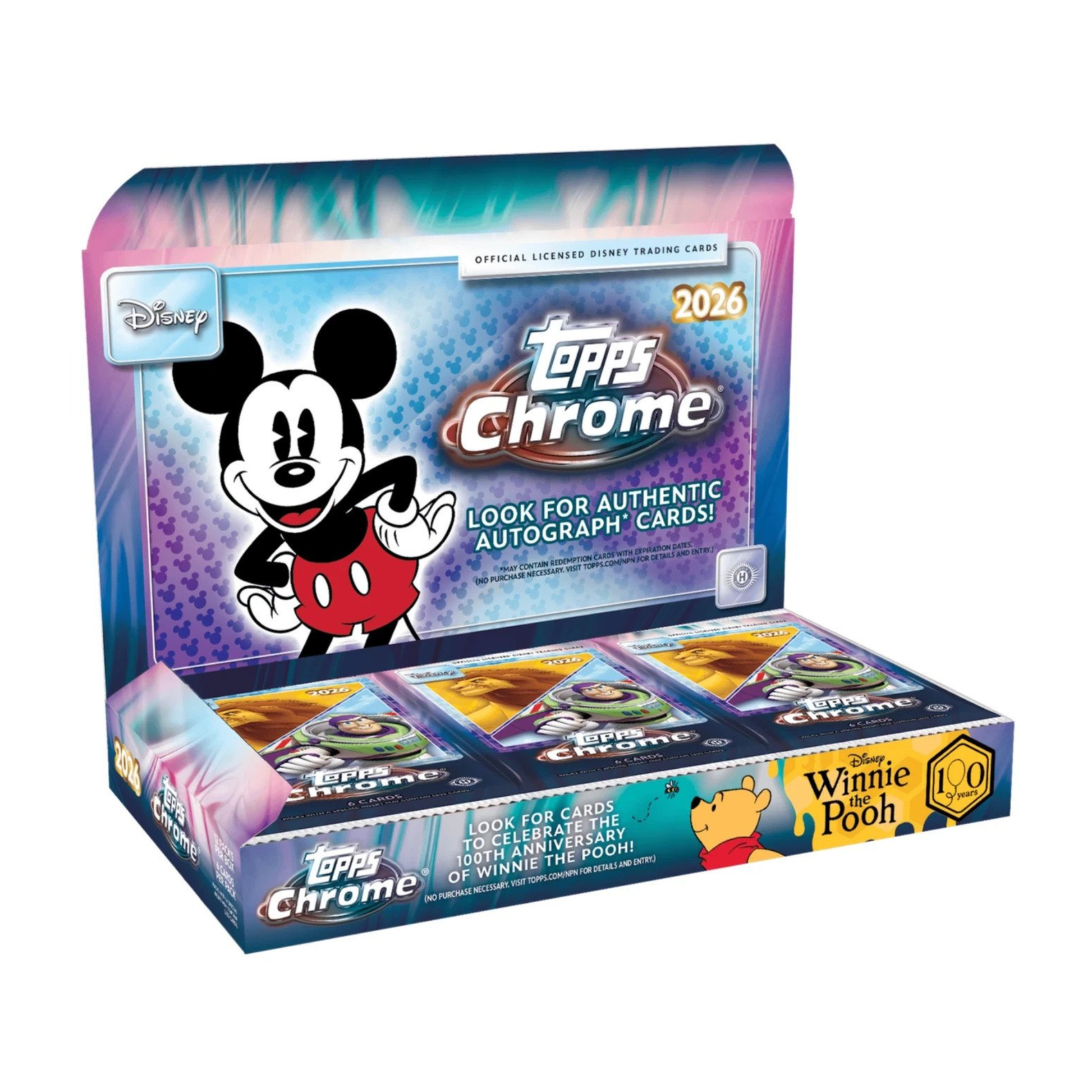2026 Topps Chrome Disney Hobby Box collectible trading cards