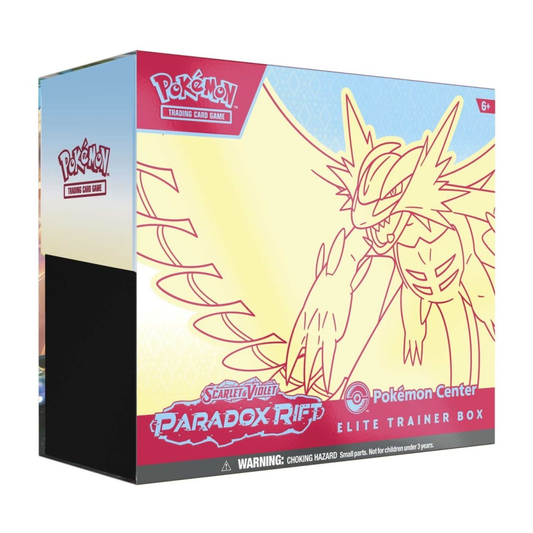 Pokemon TCG Scarlet and Violet Paradox Rift Pokemon Center Elite Trainer Box Roaring Moon sealed box