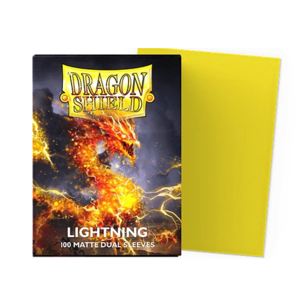 Dragon Shield Dual Matte Sleeves Lightning 100 count trading card game protective sleeves