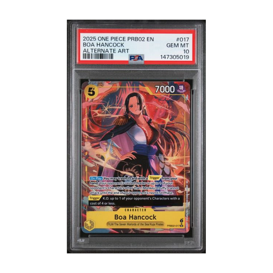 One Piece Boa Hancock Alt PSA 10 graded alternate-art trading card.