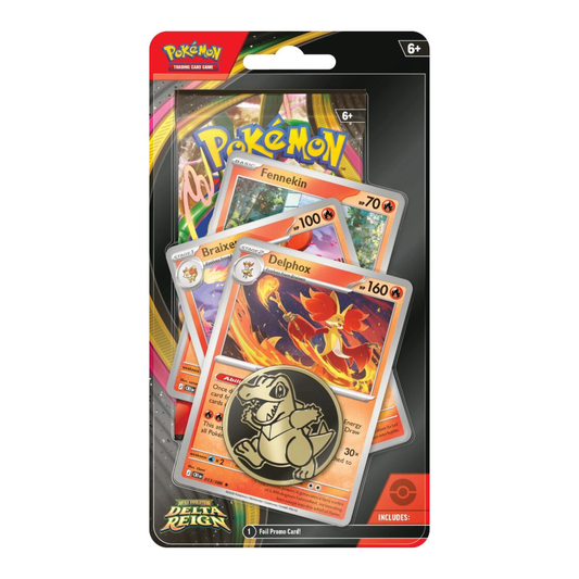 Pokémon TCG ME06 Delta Reign Premium Checklane Blister Delphox Line Trading Card Game Factory Sealed (PREORDER - Release Date November 06, 2026)