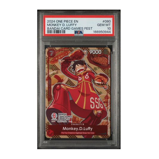 One Piece Monkey D Luffy Bandai Fest promo trading card PSA 10 Gem Mint