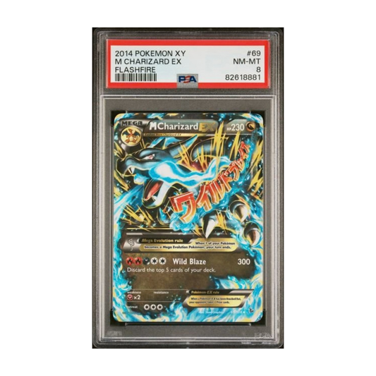Pokemon M Charizard EX XY PSA 8 graded trading card.