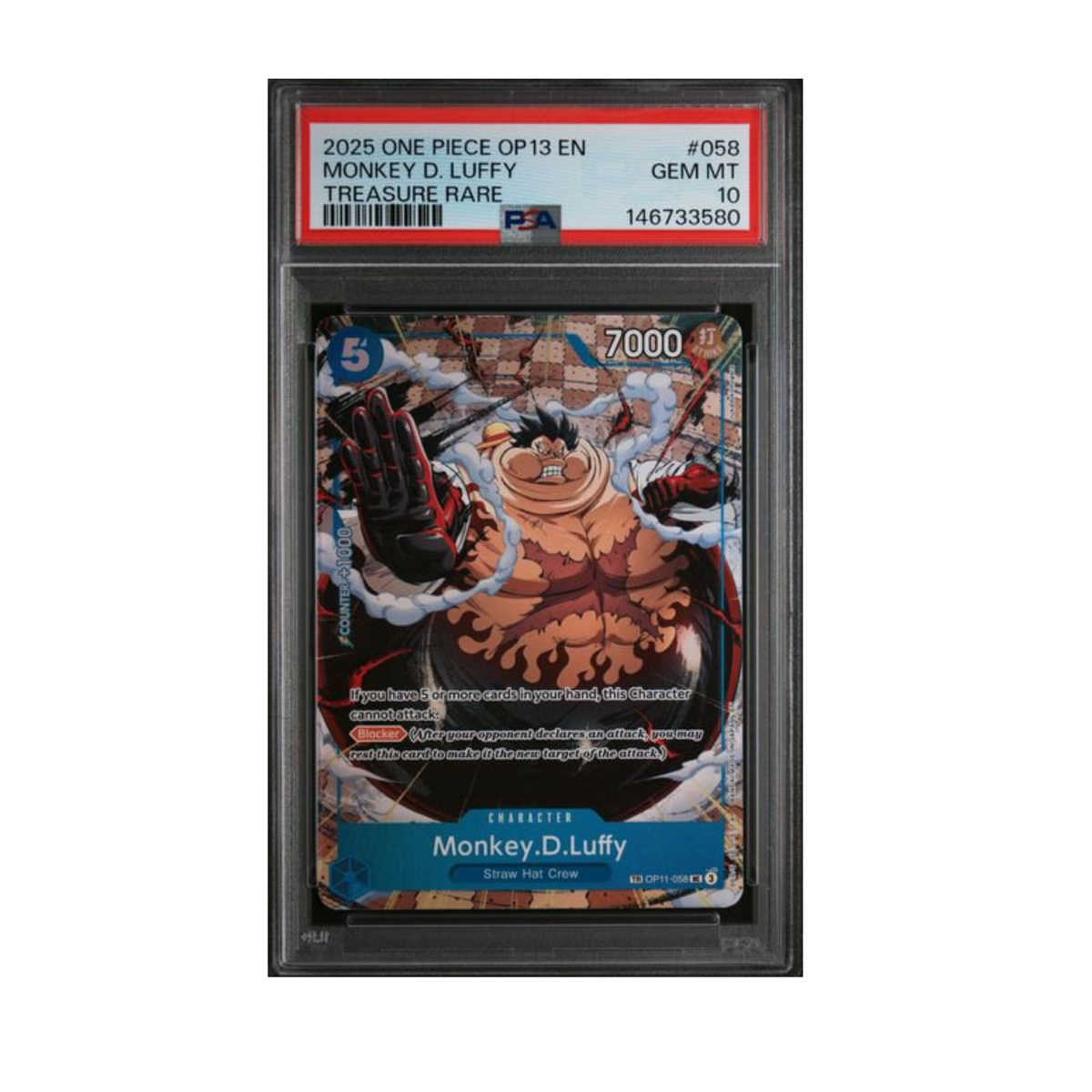 One Piece Luffy TreasureRare PSA 10 3580