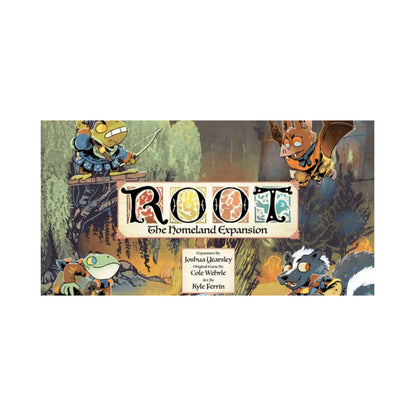 ROOT The Homeland Expansion board game with Woodland themed game components