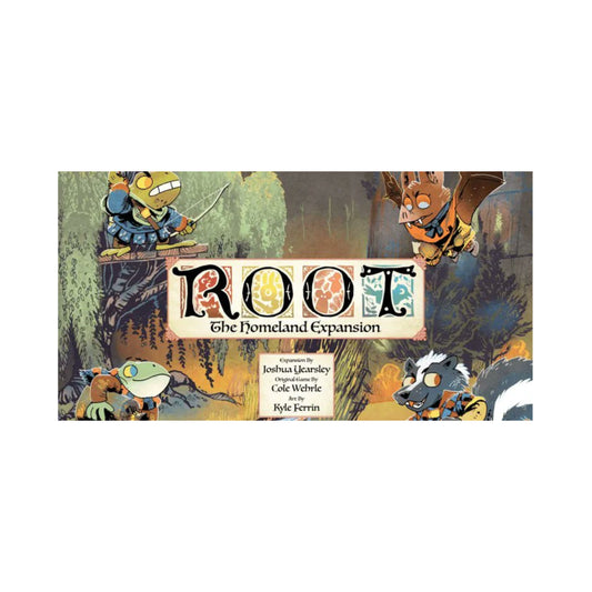 ROOT The Homeland Expansion board game with Woodland themed game components