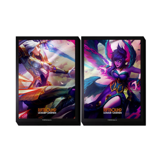 Riftbound League of Legends Kayle vs. Morgana trading card sleeves