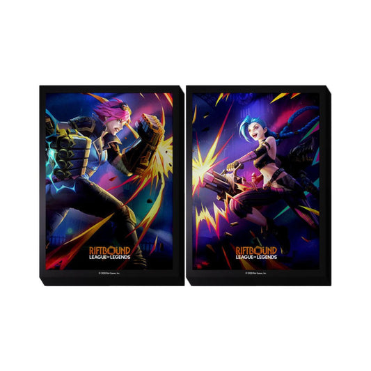 Riftbound League of Legends Vi vs. Jinx trading card sleeves
