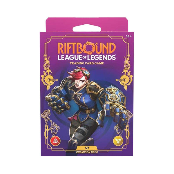 Riftbound: League of Legends TCG Unleashed Champion Deck – Vi, Ready-to-Play 56-Card Preconstructed Deck with Booster Pack, Playmat, Deck Box & Rulebook, Strategy Card Game