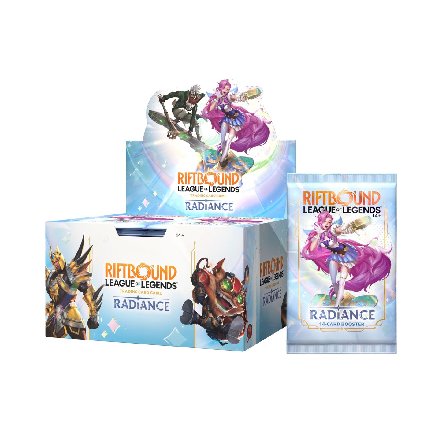 Riftbound Radiance Booster Box Display | League of Legends TCG Expansion Set 5 | 14-Card Booster Packs | 180-Card Set Pool | Showcase Cards, Champions, Units & Spells Collectible Trading Cards (PREORDER - Release Date October 23, 2026)