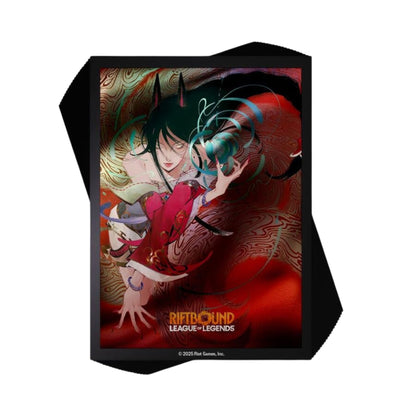 Riftbound League of Legends Ahri Card Sleeves Pack of 100 Gloss Finish Standard Size