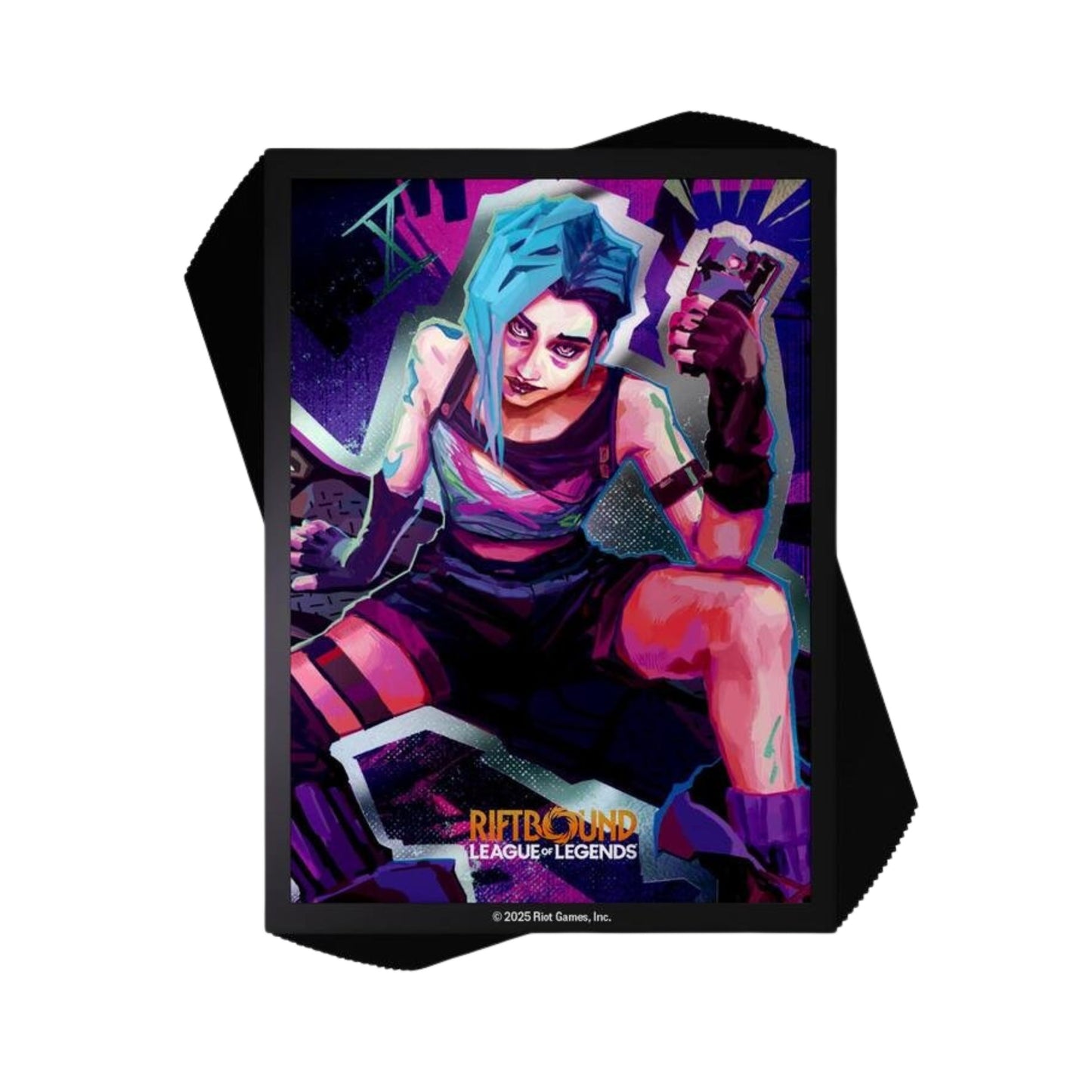 Riftbound League of Legends Jinx Card Sleeves Pack of 100 Gloss Finish Standard Size