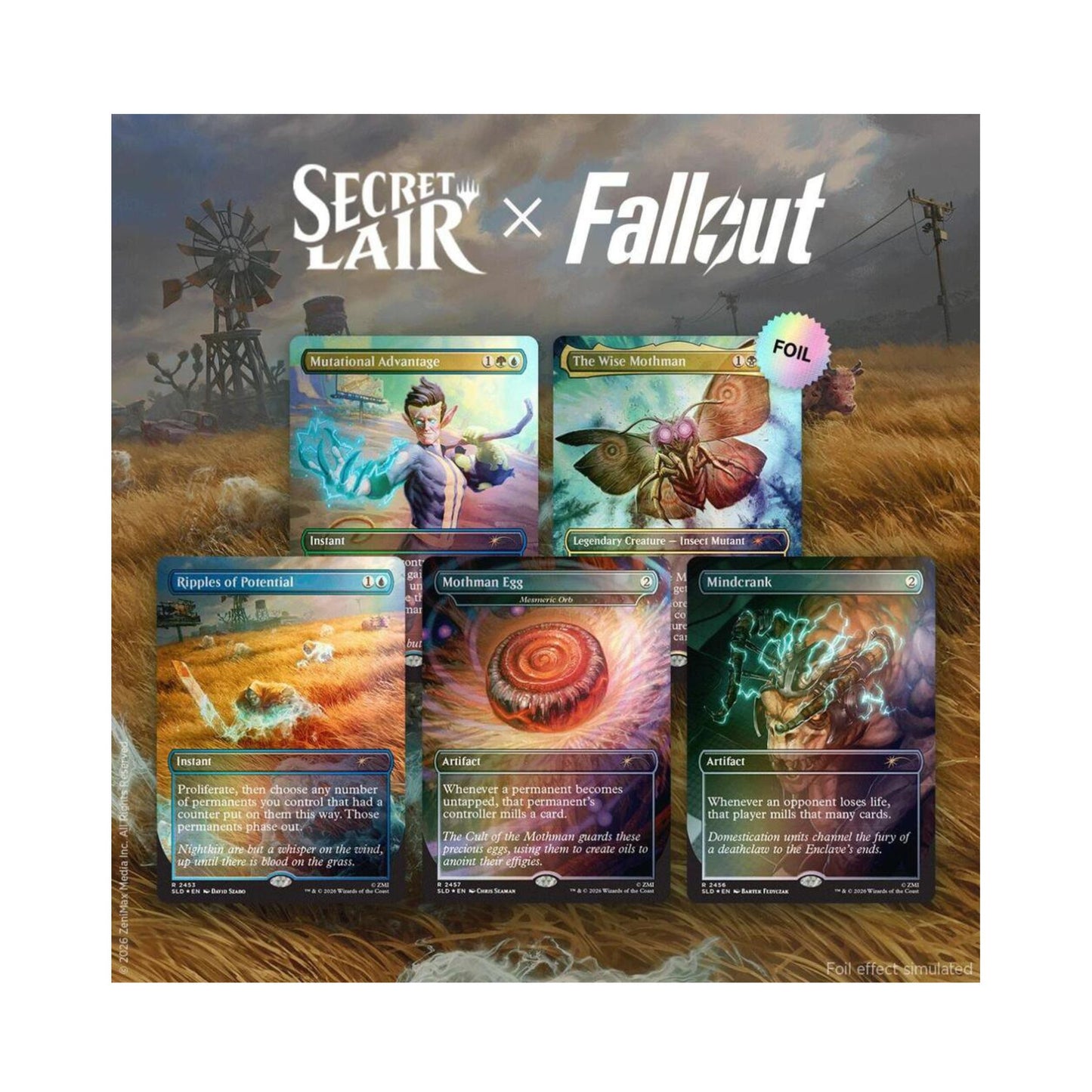 Magic The Gathering Secret Lair x Fallout Radiation Foil Edition sealed