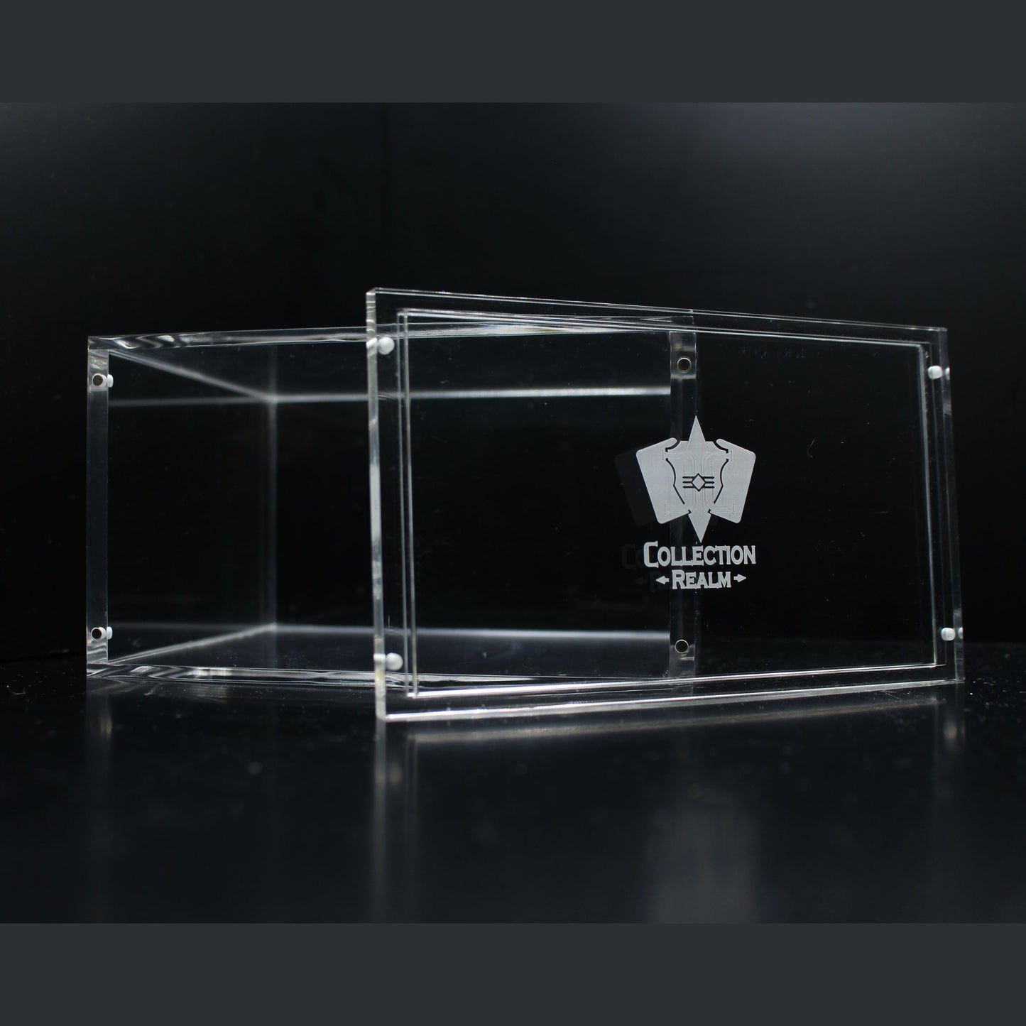 Pokémon Booster Box Acrylic Display Case by Collection Realm – Stackable Clear Acrylic Protector with Magnetic Lid, UV Protection, Dust & Moisture Resistant for Collectors - 5-Pack