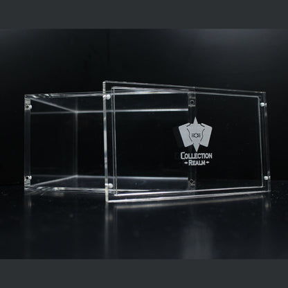 Pokémon Booster Box Acrylic Display Case by Collection Realm – Stackable Clear Acrylic Protector with Magnetic Lid, UV Protection, Dust & Moisture Resistant for Collectors, 1-Pack
