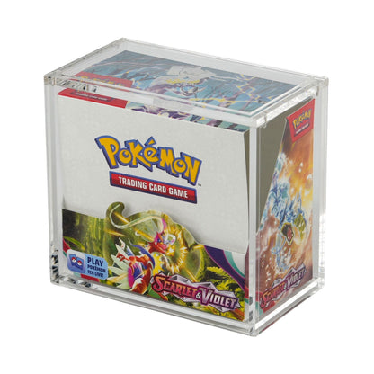 Pokémon Booster Box Acrylic Display Case by Collection Realm – Stackable Clear Acrylic Protector with Magnetic Lid, UV Protection, Dust & Moisture Resistant for Collectors, 1-Pack