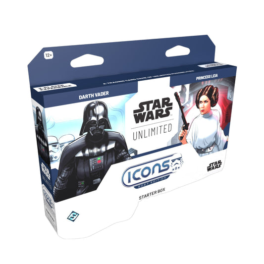 Star Wars: Unlimited Icons 2027 Edition Starter Box – Trading Card Game Starter Set with Darth Vader & Princess Leia Pre-Constructed Decks (PREORDER - Release Date November  20, 2026)