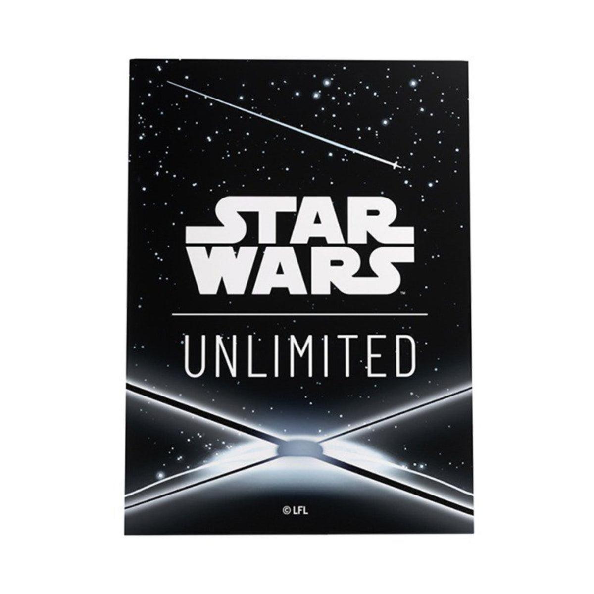 Star Wars Unlimited Art Sleeves Card Back Black, 60 Standard Size Card Sleeves with Clear Leader Sleeve, Durable TCG Card Protectors for Star Wars Unlimited and Standard Card Games