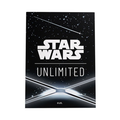 Star Wars Unlimited Art Sleeves Card Back Black, 60 Standard Size Card Sleeves with Clear Leader Sleeve, Durable TCG Card Protectors for Star Wars Unlimited and Standard Card Games