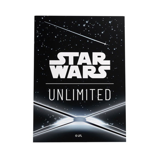 Star Wars Unlimited Art Sleeves Card Back Black, 60 Standard Size Card Sleeves with Clear Leader Sleeve, Durable TCG Card Protectors for Star Wars Unlimited and Standard Card Games
