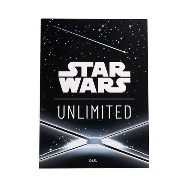 Star Wars Unlimited Art Sleeves Card Back Black, 60 Standard Size Card Sleeves with Clear Leader Sleeve, Durable TCG Card Protectors for Star Wars Unlimited and Standard Card Games