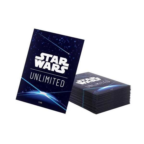 Star Wars: Unlimited Art Sleeves Cardback Blue, 60 Matte Card Sleeves with 1 Clear Leader Sleeve, Standard Size Trading Card Sleeves for TCG & LCG Games