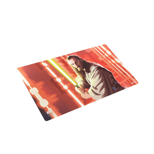 Star Wars Unlimited Game Mat Qui-Gon Jinn, 2mm Cushioned Playmat with Anti-Slip Backing, Full Color Officially Licensed Star Wars Game Mat for TCG, LCG & Card Games