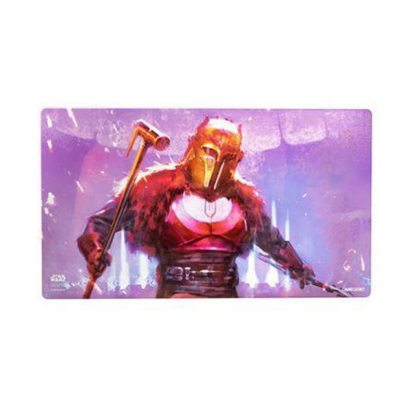 Star Wars Unlimited Game Mat featuring The Armorer with themed Star Wars artwork