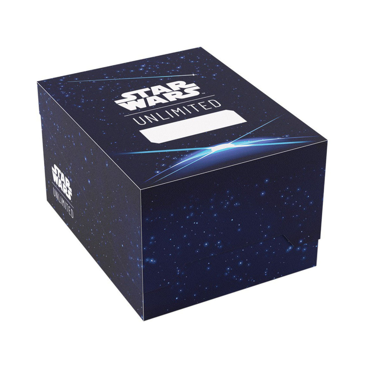 Star Wars Unlimited Twin Suns Soft Crate Card Back Blue, Officially Licensed Deck Box with Token Box and 2 Slide Card Cases, Holds Double-Sleeved Cards, Gamegenic