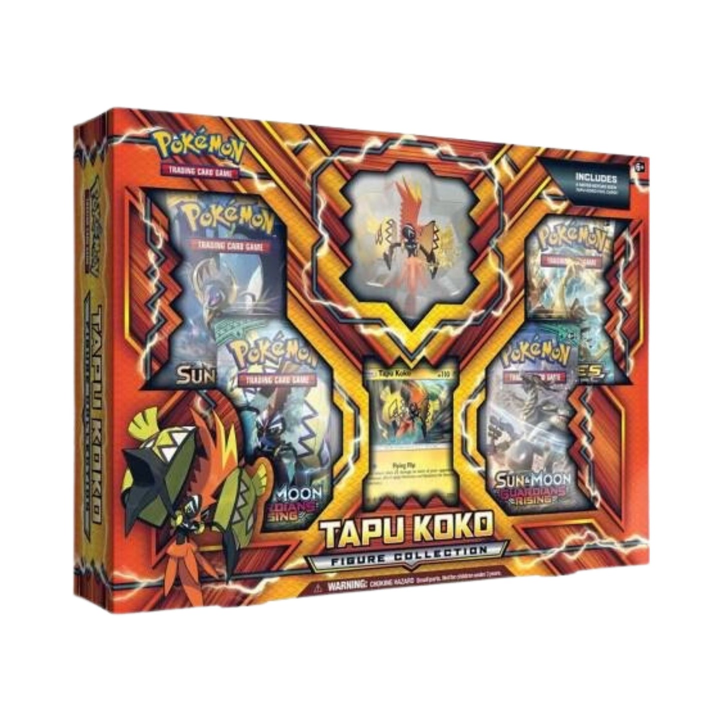 Pokémon TCG Sun & Moon Guardians Rising Tapu Koko Figure Collection with Figure, Foil Promo Card, 4 Booster Packs