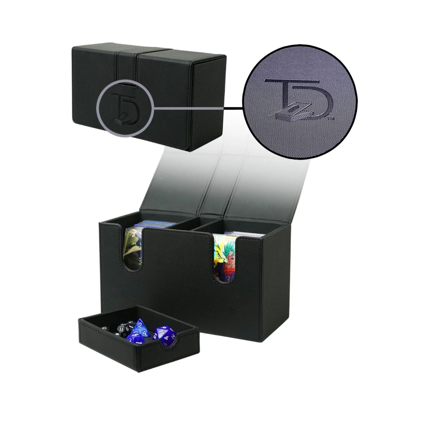 TopDeck 200+ Card Dual Deck Box with Accessory Storage