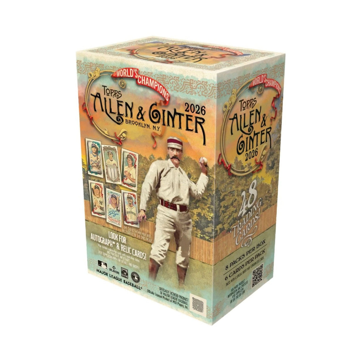 2026 Topps Allen & Ginter Baseball Value Box, 8 Packs, 6 Cards Per Pack, 300-Card Base Set, Look for Autograph & Relic Cards, Inserts, Signature Minis, Chrome & Metal Parallels (PREORDER - Release Date October 7, 2026)