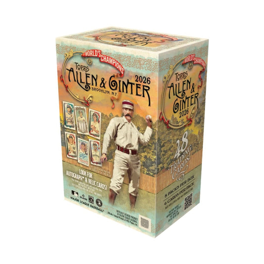 2026 Topps Allen & Ginter Baseball Value Box, 8 Packs, 6 Cards Per Pack, 300-Card Base Set, Look for Autograph & Relic Cards, Inserts, Signature Minis, Chrome & Metal Parallels (PREORDER - Release Date October 7, 2026)