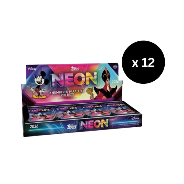 2026 Topps Disney Neon - Hobby Box - Sealed Case - 12 Boxes