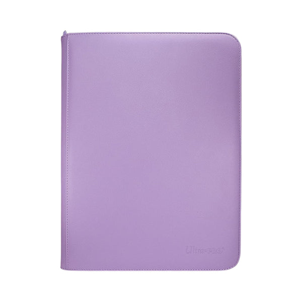 Ultra PRO Vivid Purple 9 pocket zippered PRO binder trading card storage album.