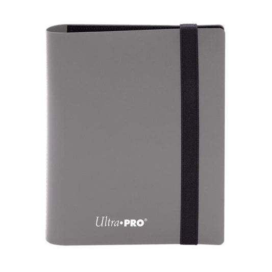 Ultra Pro Eclipse 4 Pocket Binder Grey trading card storage album with side loading pockets.