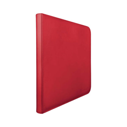 Ultra PRO PRO-Binder 12-Pocket Zippered – Red | Holds 480 Cards | Side-Loading Pockets | Padded Leatherette Cover | Acid-Free, Non-PVC Materials