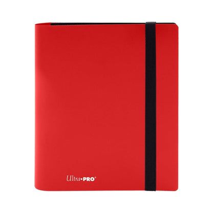 Ultra PRO 4-Pocket PRO Binder – Apple Red | Side-Loading Trading Card Album | Holds 160 Cards | Archival-Safe, Non-PVC Material